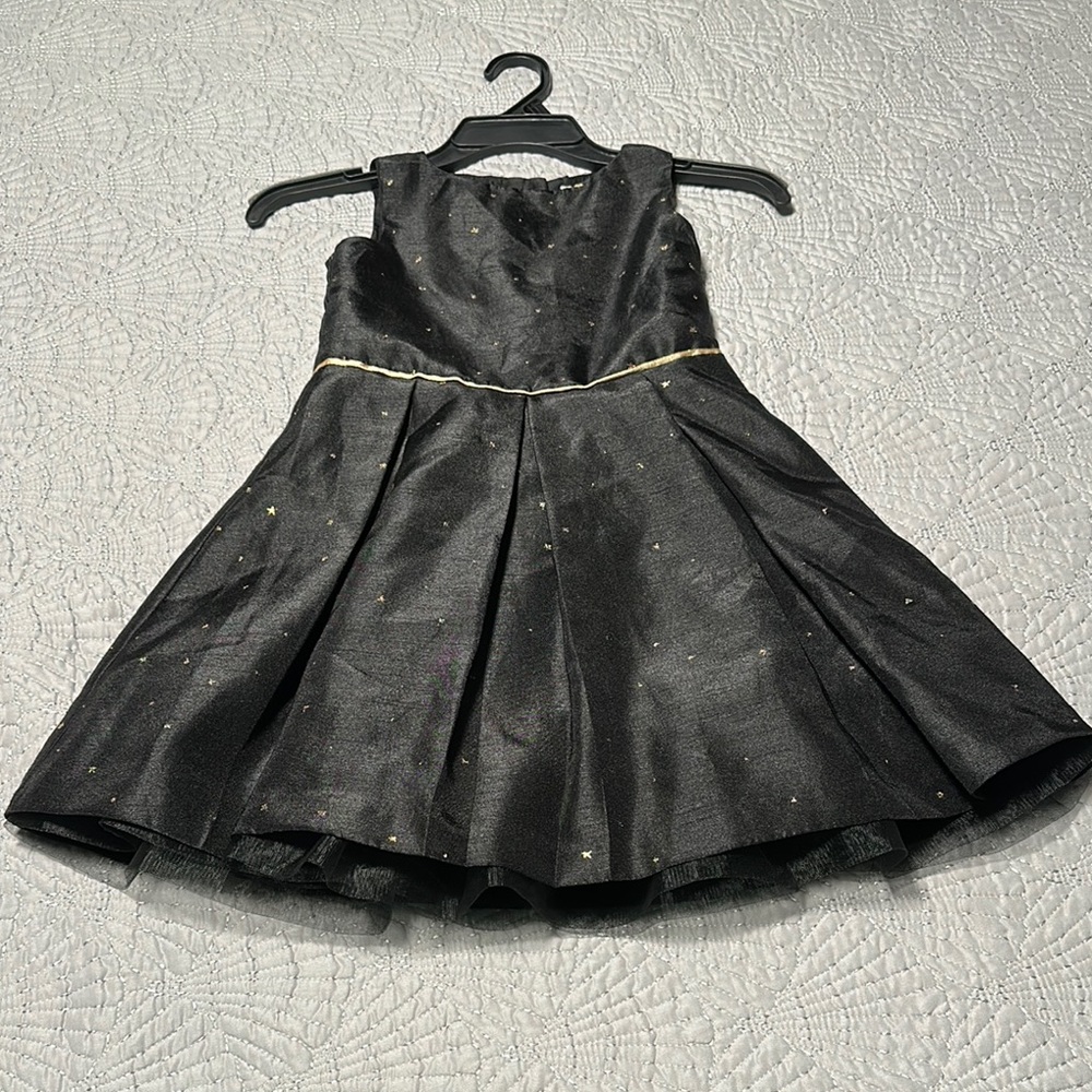 Gymboree Black Girls Dress with Gold Trim, EUC (Looks New, Wore Once), Size 7